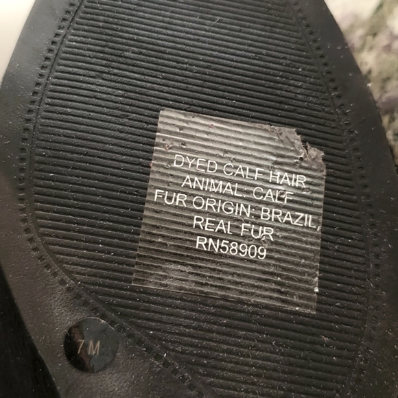 Women's Genuine Calf Fur & Leather Pumps, Nuture - Picture 5 of 9